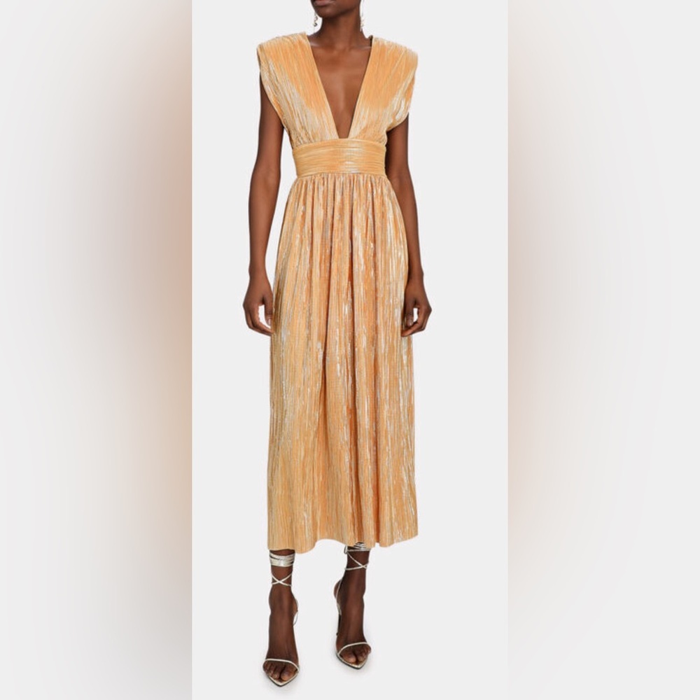 Sabina Musayev Luciana Pleated Midi Dress